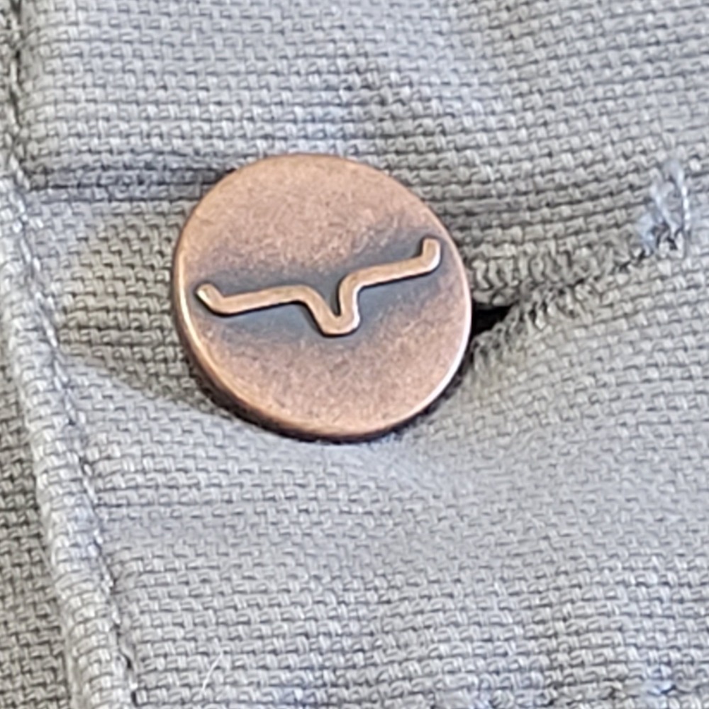 Kimes Ranch Light Gray Worker Jacket with Brown Corduroy Collar - Picture 10 of 16